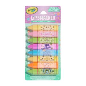 Lip Smacker Crayola Party Pack – 8 Moisturizing Lip Balms, Fun Flavors, Hydrating & Protecting, Glossy Finish – Cruelty-Free