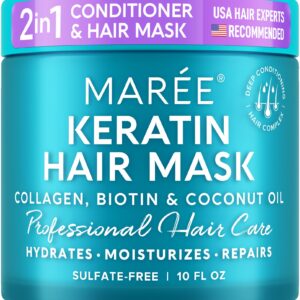 MAREE Hair Mask for Damaged Hair – Keratin Treatment Conditioner – Extremely Deep Conditioning Mask, Hydrating & Repairing, Keratina Mascarilla Para el Cabello