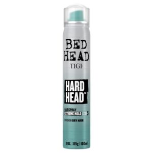 Bed Head by TIGI Travel Hairspray Extra Hold Hard Head Hair Care Spray for All Hair Types, 3 oz, Mini Hair Spray