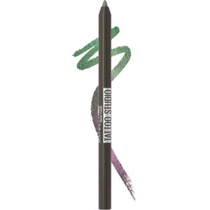 MAYBELLINE Tattoo Studio Long-Lasting Sharpenable Eyeliner Pencil, Glide on Smooth Gel Pigments with 36 Hour Wear, Waterproof, Aurora Flip, 1 Count