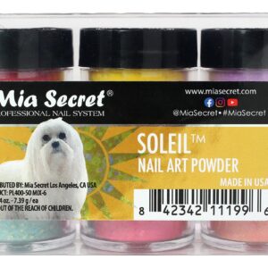 Mia Secret Soleil Acrylic Nail Art Powder Collection 6pc multicolor