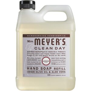 Mrs. Meyers Clean Day Hand Soap Refill, Lavender 33 oz ( Pack of 4)