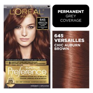 L’Oreal Paris Superior Preference Fade-Defying + Shine Permanent Hair Color, 6AB Chic Auburn Brown, Pack of 1, Hair Dye