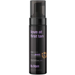 b.tan Violet Base Self Tanner Mousse | Love At First Tan – Best, 1 Hour Express Sunless Tanning Foam, Cancels Orange Tones, Dark Bronzing Glow, No Fake Tan Smell, Face & Body, 6.7 Fl Oz