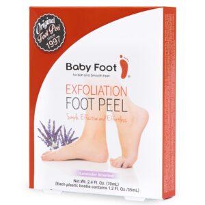 Baby Foot Original Exfoliation Foot Peel – Callus Remover for Rough Cracked, Dry Feet, Dead Skin Removal – Foot Peeling Mask for Baby Soft Feet – Spa Experience at Home & Gift Ideas – Lavender Scented