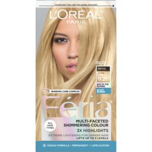 L’Oreal Paris Feria Multi-Faceted Shimmering Permanent Hair Color, 11.21 Bad to the Blonde (Ultra Pearl Blonde), Pack of 1, Hair Dye