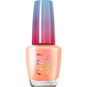 OPI RapiDry Within Peach | Opaque Bright Orange Crème Quick Dry Nail Polish | Vegan, Smudge Proof, Fast Drying