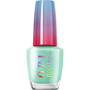 OPI RapiDry No Further Delays | Opaque Bright Seafoam Crème Quick Dry Nail Polish | Vegan, Smudge Proof, Fast Drying