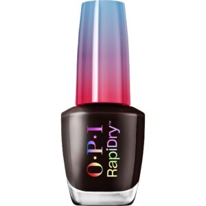 OPI RapiDry Hi, Speed! | Opaque Dark Brown Crème Quick Dry Nail Polish | Vegan, Smudge Proof, Fast Drying