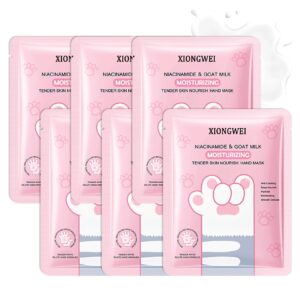XiongWei 6PCS Hand Mask Moisturizing Glove>Intensive Hydrating Hand Mask for Dry Cracked Hands>Deep Exfoliating Hand Moisturizer Gloves>Gentle Long Lasting Hand Masks Care Kit for All Skin Types