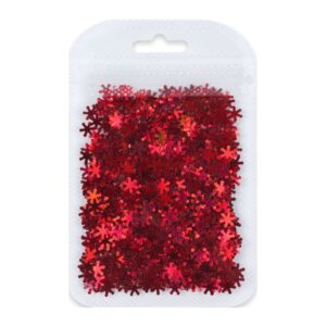 Opal Rhinestones for Nails New Bag Christmas Nail Enhancement Snowflake Sequins White Winter Snowflake Ornaments Pet Material Nail ning Pencil (L, One Size)