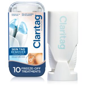 Claritag Advanced Skin Tag Remover – FDA-Cleared Device – Only for Skin Tag Removal – Works in 7-14 Days – Up To 10 Treatment Cycles – Cryogenic Freeze-Off Kit