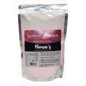 2 set- Nena’s Superior Sculpting Powder Professional Acrylic Nail System Clear Blush Pink Medium Pink 16 oz 460 g (Pink).