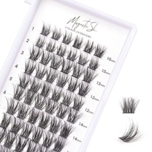 Cluster Lashes 72 Individual Lashes Clusters Eyelash Extensions False Eyelashes DIY Wispy Fluffy Lash Extension Kit Reusable False Eyelashes Natural Look Mix 10-16mm C D Curl-DM06