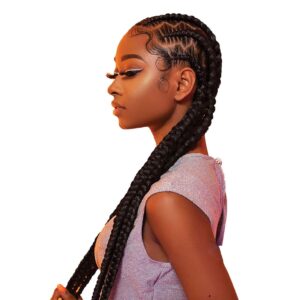 Sensationnel X-pression prestretched braiding hair – 3x braid 58 inch all kanekalon flame retardant synthetic braid for box braids and twists (4 pack, GREEN)