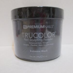 Premium Nails Trucolor Nail Sculpting Powder Extreme Black 3.7 Oz (105g)
