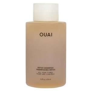 OUAI Detox Shampoo – Clarifying Shampoo for Build Up, Dirt, Oil, Product and Hard Water – Apple Cider Vinegar & Keratin for Clean, Refreshed Hair – Sulfate-Free Hair Care (16 oz)
