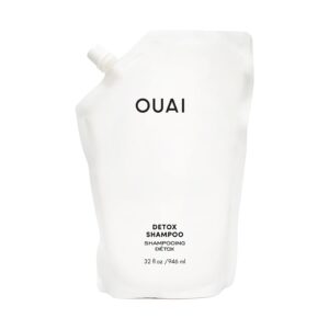 OUAI Detox Shampoo Refill – Clarifying Shampoo for Build Up, Dirt, Oil, Product and Hard Water – Apple Cider Vinegar & Keratin for Clean, Refreshed Hair – Sulfate-Free Hair Care (32 oz)