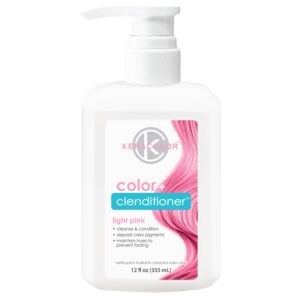 Keracolor Clenditioner LIGHT PINK Hair Dye – Semi Permanent Hair Color Depositing Conditioner, Cruelty-free, 12 Fl. Oz.