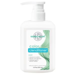 Keracolor Clenditioner MINT Hair Dye – Semi Permanent Hair Color Depositing Conditioner, Cruelty-free, 12 Fl. Oz.