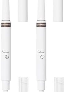 e.l.f. Instant Lift Waterproof Brow Pencil, Long-Lasting Eyebrow Pencil For Grooming & Shaping Brows, Vegan & Cruelty-free, Deep Brown (Pack of 2)