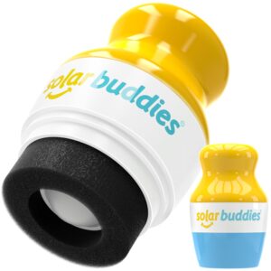 Solar Buddies Sunscreen Applicator – Single Blue – Refillable Roll on Sponge Sunscreen, Suncream & Lotion Applicator For Kids, Adults & Families – Holds 3.4fl oz, Perfect Size for Travel