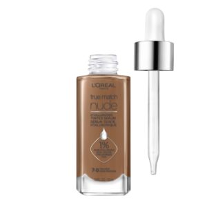 L’Oreal Paris True Match Nude Hyaluronic Tinted Serum Foundation with 1% Hyaluronic acid, Tan-Deep 7-8, 1 fl. oz.