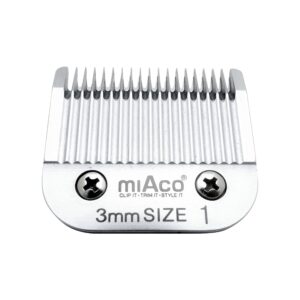 Miaco Size 1 Detachable Clipper Blade fits Oster Classic 76, Andis BGC, BGR, BGRC, MBG