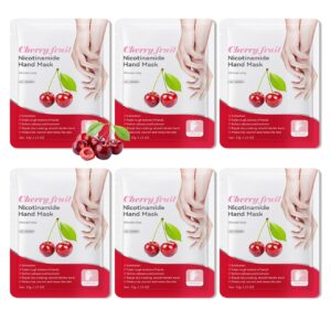 WLGLinGui 6 Pairs Hand Masks Moisturizing Gloves Overnight>Hydrating Exfoliating Hand Peeling Spa Masks for Dry Cracked Rough Hands>Silky Hand Care Mask for Women Men A