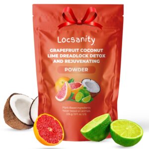 Locsanity Dreadlock Hair Scalp Detox – Deep Clean Dreadlock Powder, Cleansing Conditioner – Natural Hair Cleanser for Build Up – ACV Alternative, Loc Care and Maintenance Products