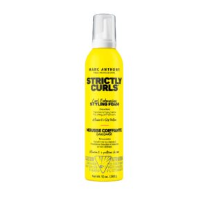 Marc Anthony Curl Enhancing Styling Foam, Extra Hold, Strictly Curls – Vitamin E & Silk Proteins Transforms Frizzy Hair to Full, Shiny, Defined Curls – Sulfate-Free Anti-Frizz Styling Mousse Product