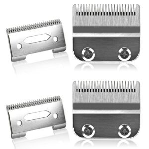 Professional Adjustable Clippers Blades, Carbon Steel Hair Clipper Replacement Blade for Wahl 8148, Wahl Senior cordless Clipper, Wahl Magic clipper, Pack of 2 (Taper Silver)