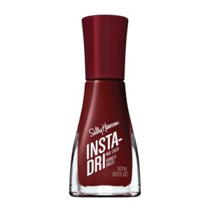 Sally Hansen Insta-Dri®, Pomp & Plum, Quick Dry, Long Lasting, Streak-Free Shine, Red Nail Polish