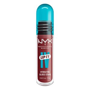 NYX PROFESSIONAL MAKEUP Lip IV Hydrating Glossy Lip Stain with 12HR Hydration – Drippin In Rose (Pink)