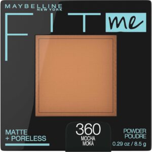 Maybelline Fit Me Matte + Poreless Pressed Face Powder Makeup & Setting Powder, Mocha, 1 Count