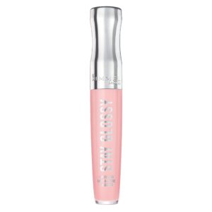 Rimmel Stay Glossy Lip Gloss – Non-Sticky and Lightweight Formula for Lip Color and Shine – 143 Sundae Best, .18oz