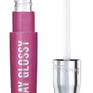 Rimmel Stay Glossy Lip Gloss – Non-Sticky and Lightweight Formula for Lip Color and Shine – 185 Grapevine Groove, .18oz