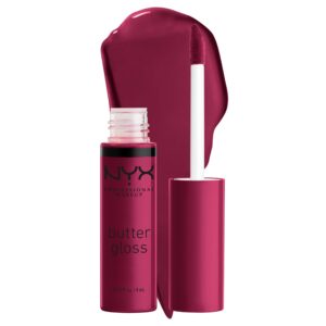 NYX PROFESSIONAL MAKEUP Butter Gloss, Non-Sticky Lip Gloss – Devil’s Food Cake (Deep Plum)