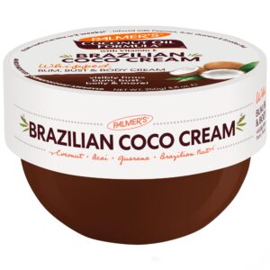 Palmer’s Coconut Oil Formula Brazilian Coco Cream with Vitamin E, 8.8 Fl Oz, Whipped Bum, Bust & Body Cream, Helps with Skin Tightening & Firming