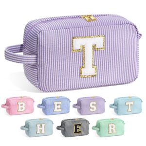YOOLIFE Teacher Appreciation Gifts – Personalized Monogram Initial Makeup Bags for Women