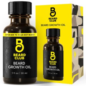 Beard Club – Beard Growth Serum with Natural Castor, Coconut and Avocado to Grow a Thicker, Fuller Beard, Fill in Patches and Stimulate Healthier Facial Hair Growth
