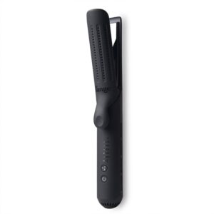 L’ANGE HAIR Le Duo Standard 360° Airflow Styler | 2-in-1 Curling Wand & Titanium Flat Iron Hair Straightener | Professional Hair Curler with Cooling Air Vents | Dual Voltage & Adjustable Temp (Black)