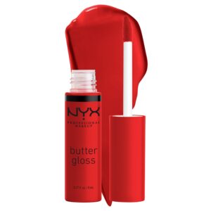 NYX PROFESSIONAL MAKEUP Butter Gloss, Non-Sticky Lip Gloss – Apple Crisp (Modern Red)