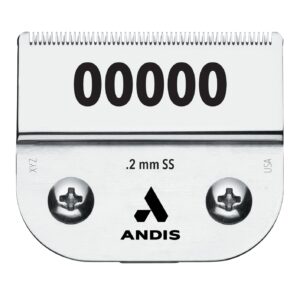 Andis 64740 Ultra Edge Detachable Clipper Blade – Infused with Carbon Steel, Extends Edge Life, Deep Cutting of Bulky Hairs with Closed Cutting Technique – 0.2mm Cut Length, Chrome
