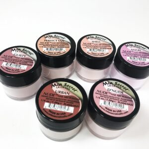 Mia Secret Nude Nail Art Powder Kit 6pcs: Urban> Guilty> D’Nude> Perfect Tan> Angel> Shell