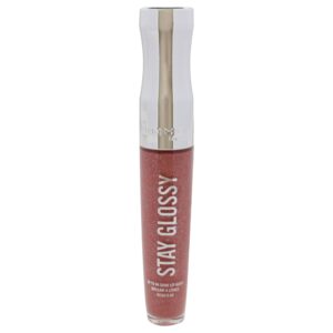 Rimmel Stay Glossy Lip Gloss – Non-Sticky and Lightweight Formula for Lip Color and Shine – 130 Blushing Belgraves, .18oz