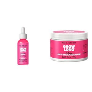 Marc Anthony Grow Long Scalp & Hair Serum Anti-Breakage Formula 2 fl oz & Mask 10.4 OZ Bundle