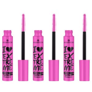essence | I Love Extreme Crazy Volume Mascara (Pack of 3) | Vegan & Cruelty Free | Free From Parabens-Fragrance, Alcohol & Microplastic Particles