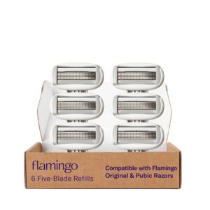FLAMINGO Women’s Razor 5-Blade Refills – Razors for Women – 6ct