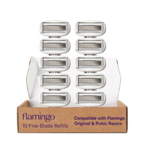 FLAMINGO Women’s Razor 5-Blade Refills – Razors for Women – 10ct